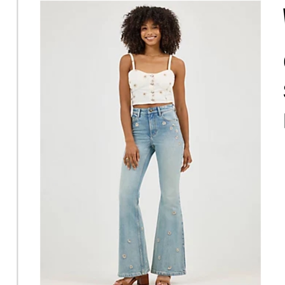 Lee High Rise Daisy Flare Leg Jeans 35